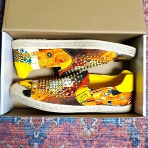 Gustav Klimt the kiss slip on shoes